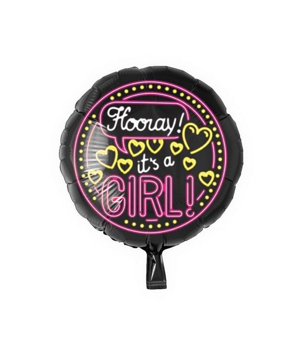 Neon Folieballon It's a girl - 46cm