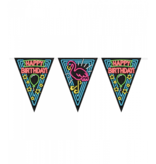 Neon Vlaggenlijn Happy Birthday - 10m
