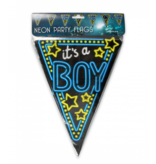 Neon Vlaggenlijn It's a boy - 10m