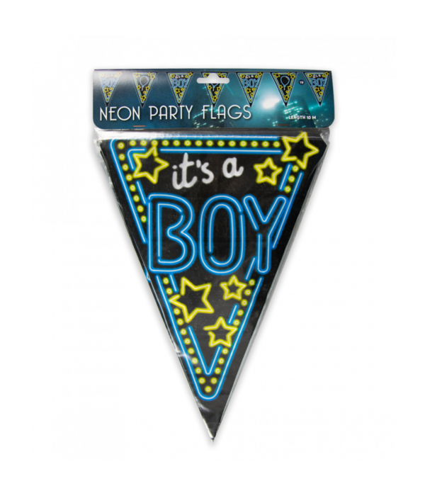Neon Vlaggenlijn It's a boy - 10m