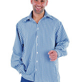 Apres Ski Blouse Heren Blauw/Wit Frenkl