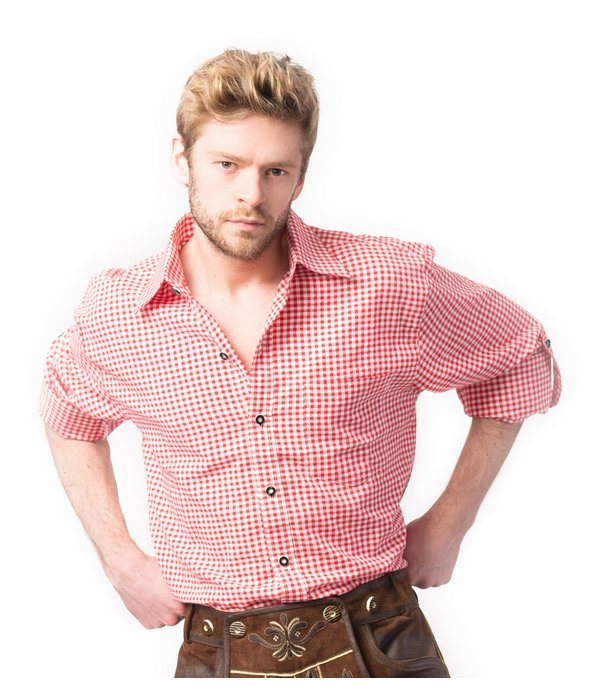 Trachten Blouse Deluxe Rood/Wit