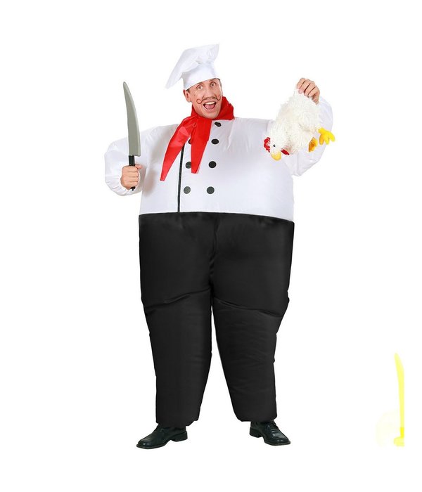 Opblaasbaar kostuum chef kok