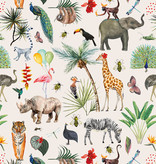Rol Inpakpapier Jungle Dieren en Planten
