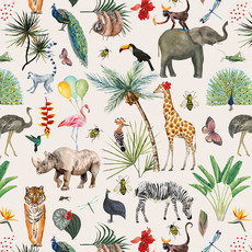 Rol Inpakpapier Jungle Dieren en Planten