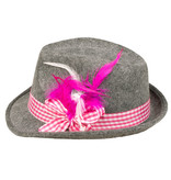 Apres Ski Hoed Grijze/Roze Wiesn