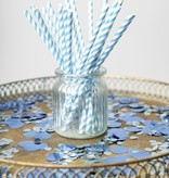 Rietjes Blauw/Wit Gestreept (20st)