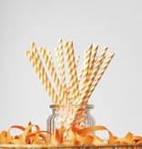 Rietjes Oranje/Wit Gestreept (20st)