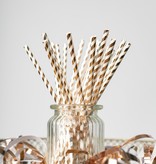 Rietjes Rose/Goud Gestreept (20st)