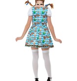 Oktoberfest Jurk Blauw Bierpullen Pretzel