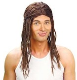 Pruik Jamaica met dreadlocks bruin