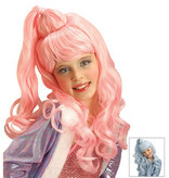 Pruik kind Jazz girl roze