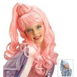 Pruik kind Jazz girl roze afbeelding