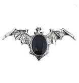 Ring vleermuis met zwarte gemsteen