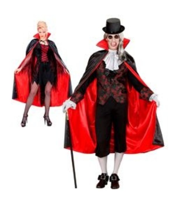 Luxe cape met kraag 135 cm