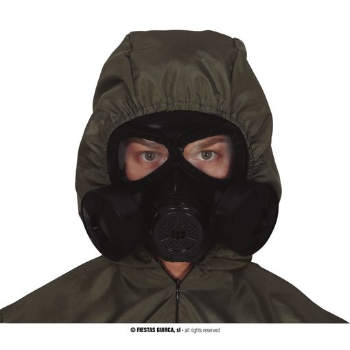 Plastic Gasmasker Zwart