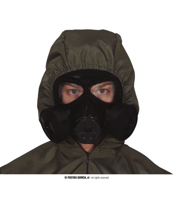 Plastic Gasmasker Zwart