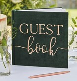 Bruiloft Gastenboek Groen Velvet Luxury