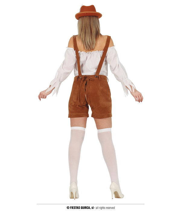 Dames Tiroler Lederhose Bruin