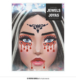 Gezichtsjuwelen Stickers Vampier