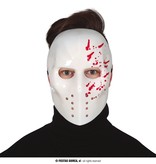 Wit Bloederig Hockey Masker