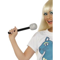 Microfoon zilver glitter