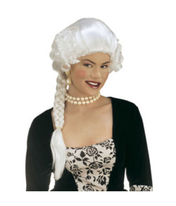 Pruik Hertogin Josephine wit