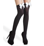 Pantykousen zwart met strik
