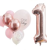 Ballonnen Set 1 Jaar Roségoud