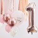Ballonnen Set 1 Jaar Roségoud
