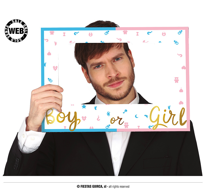 Photo Frame &apos;Boy or Girl&apos; Gender Reveal afbeelding