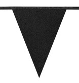 Glittervlaggenlijn Zwart (6m)
