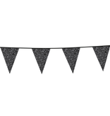 Glittervlaggenlijn Zwart (6m)