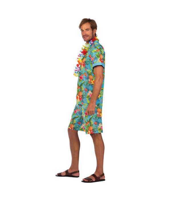 Kostuum Hawaii Blauw Heren