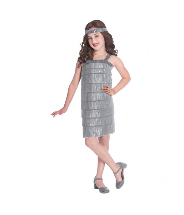 Zilveren Charleston Kostuum Kind