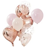 Ballonnenbundel  Blush en Rosegoud
