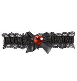 Kouseband zwart met hartje