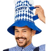 Bierhoed Oktoberfest Blauw Wit