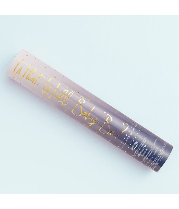 Gender Reveal Rookkanon Blauw