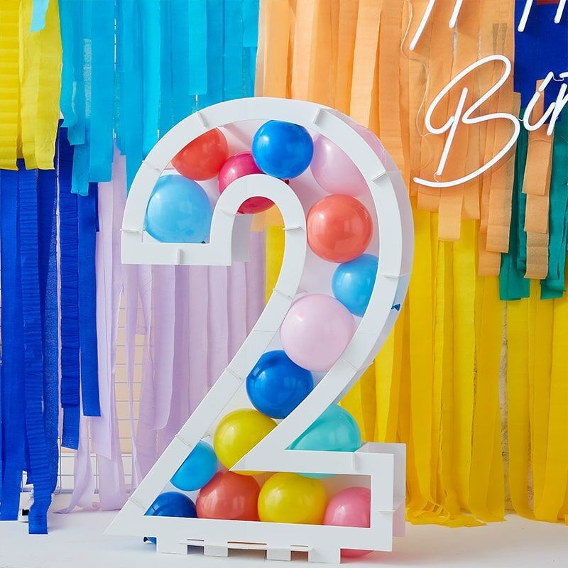 Ballon Mozaïek kit Cijfer 2 afbeelding