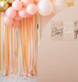 Backdrop streamers Mix it Up Peach Goud