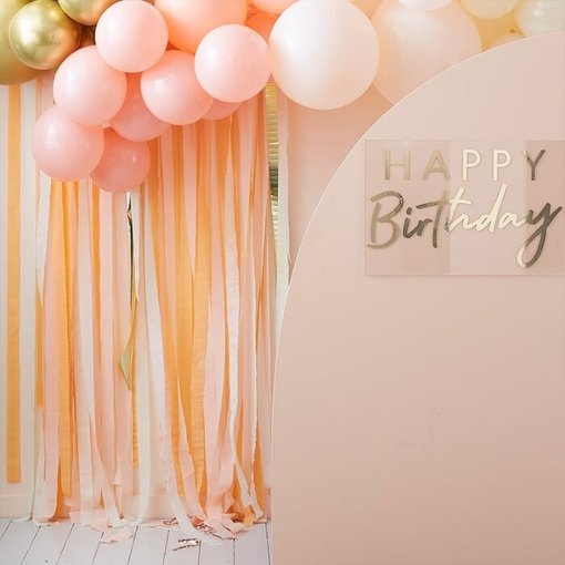 Backdrop streamers Mix it Up Peach Goud