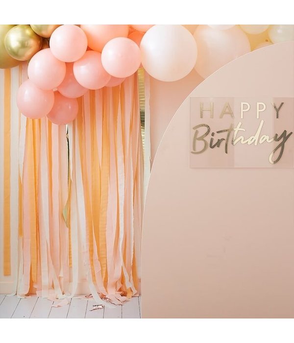 Backdrop streamers Mix it Up Peach Goud