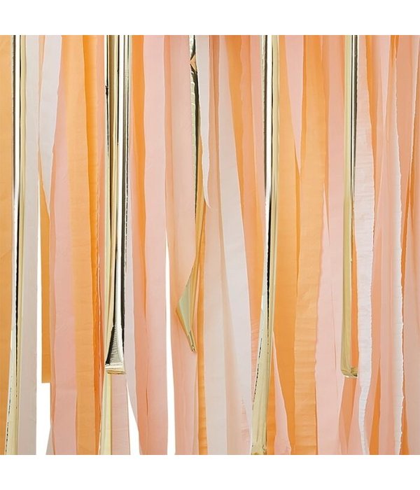 Backdrop streamers Mix it Up Peach Goud