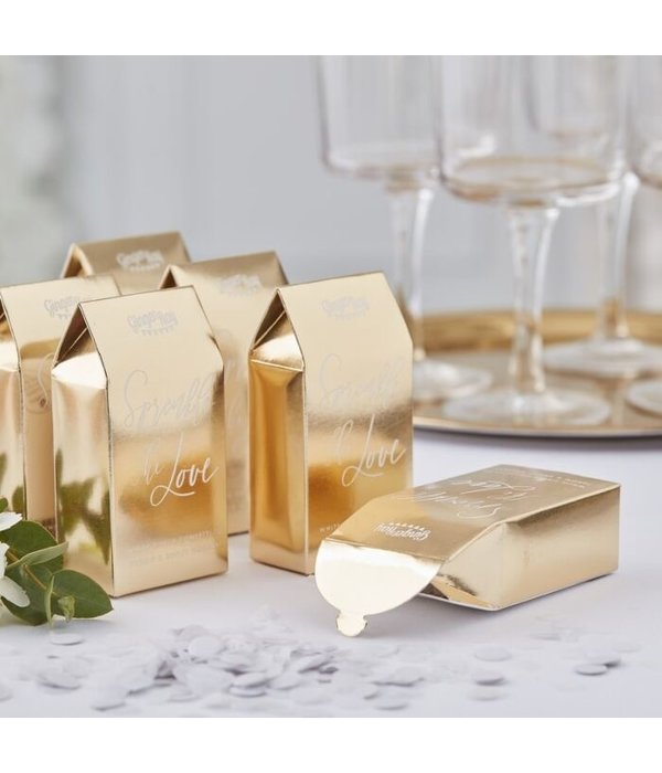 Confetti doosje Gold met confetti