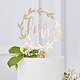 Gouden 'Love' Bruidstaart Topper