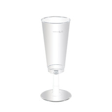 Plastic Wijnglazen 100ml (6st)