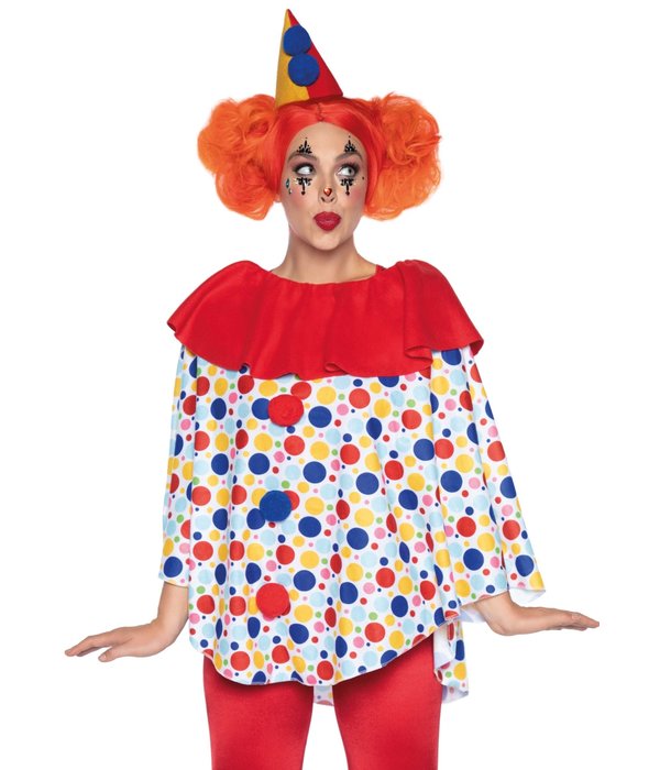 Poncho Clown Met Hoed