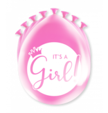 Ballonnen 'It's A Girl' Babyshower (8st)