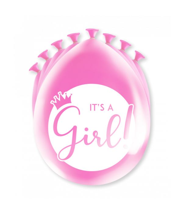 Ballonnen 'It's A Girl' Babyshower (8st)